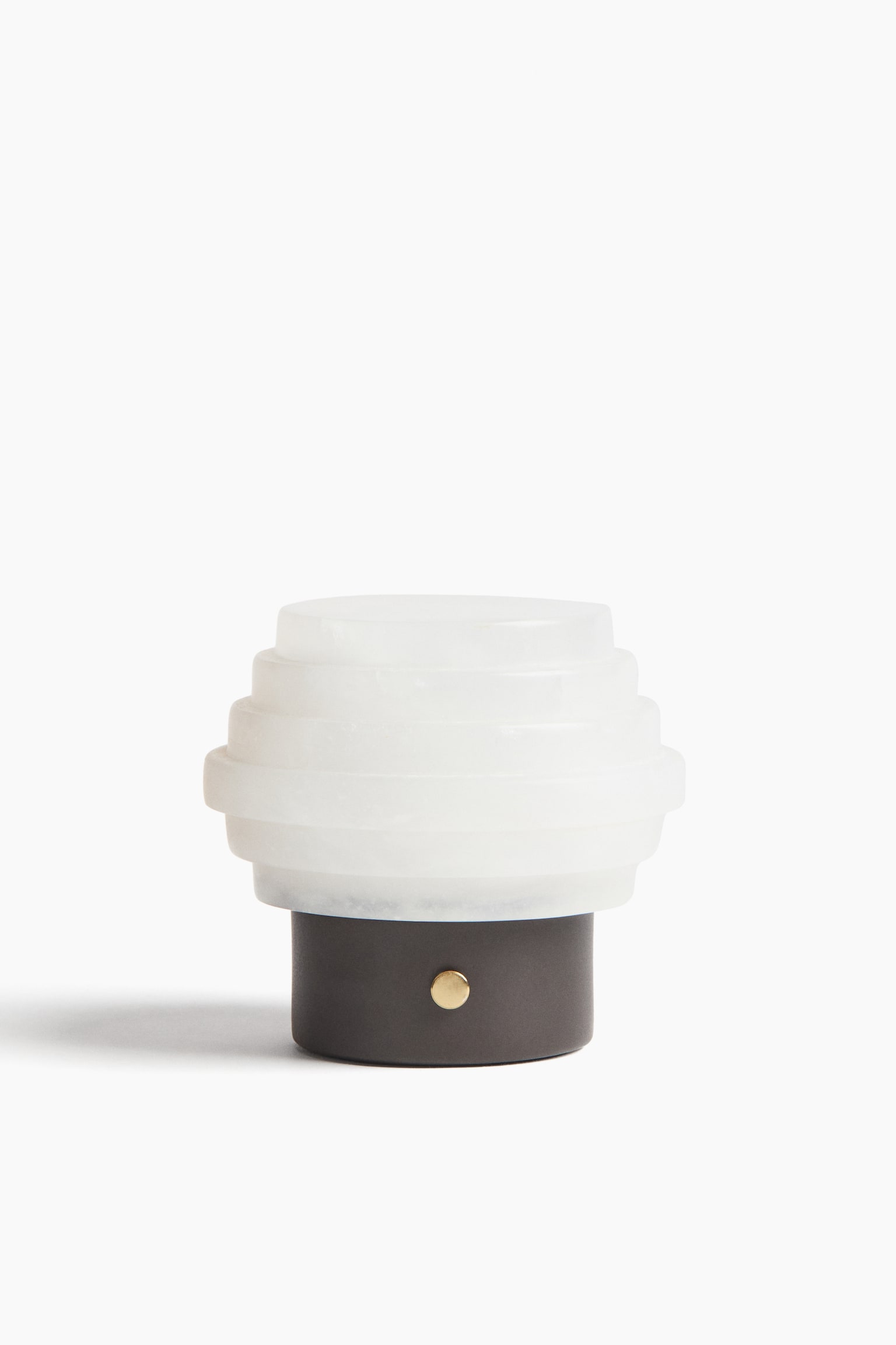 Dobíjecí alabastrová stolní lampa - Bílá/béžová - 1