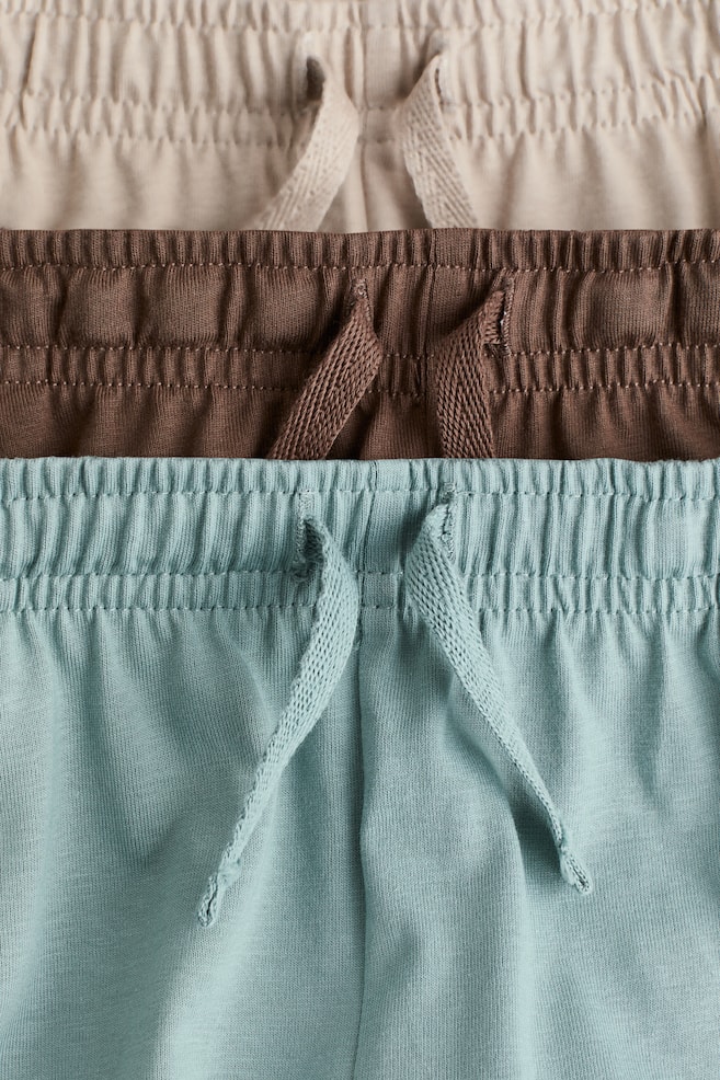 3-pack cotton jersey shorts-Light dusty turquoise - 2