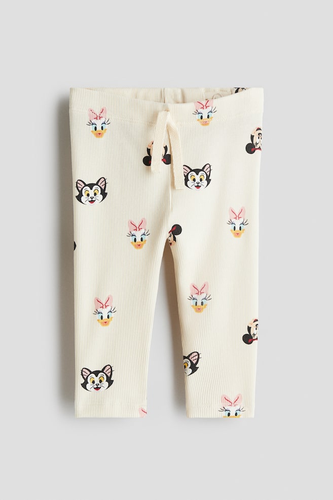 Printed Leggings - Cream/Minnie Mouse - 1