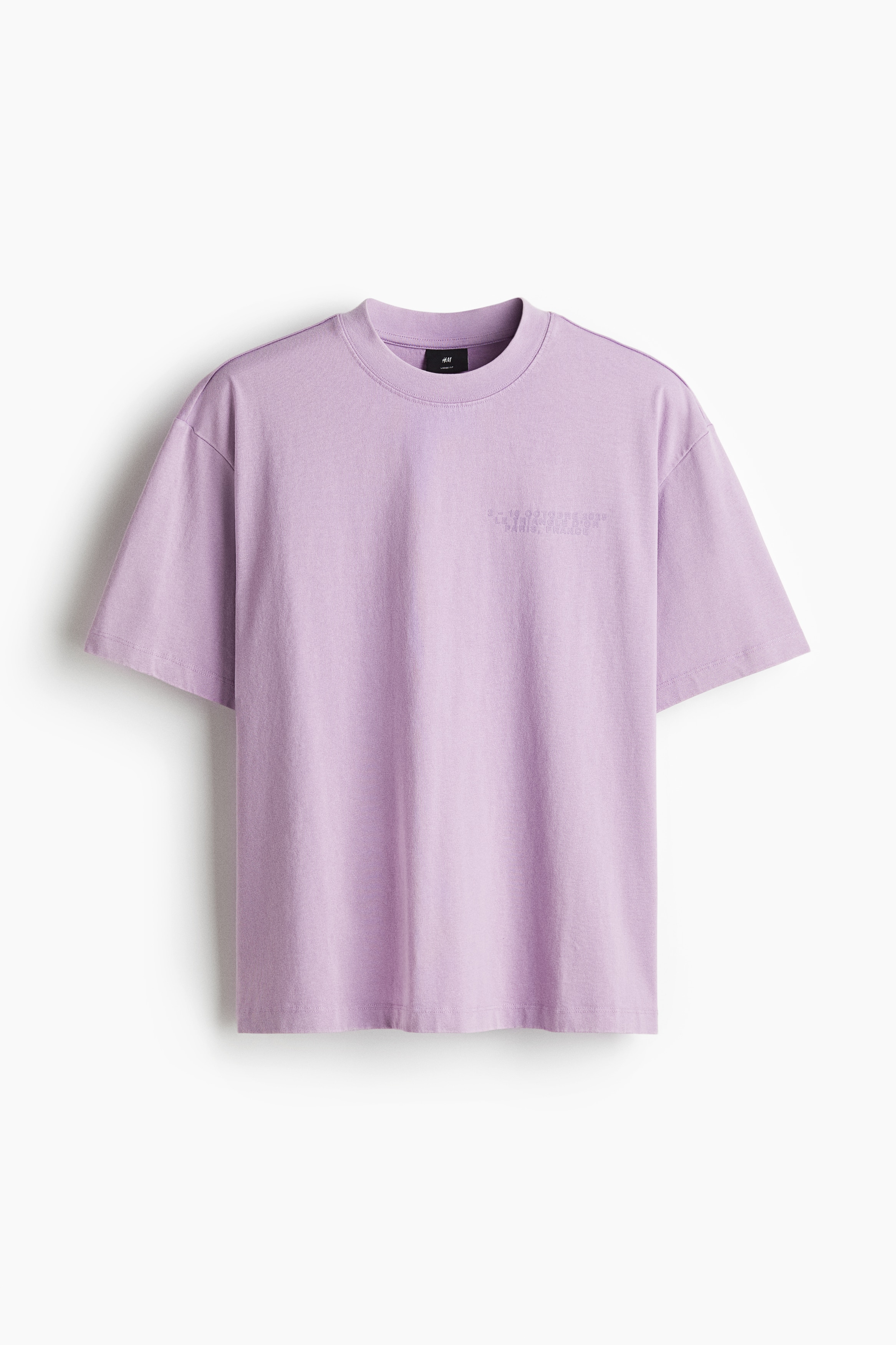 Boxy Fit Washed T-shirt - Purple/Paris France