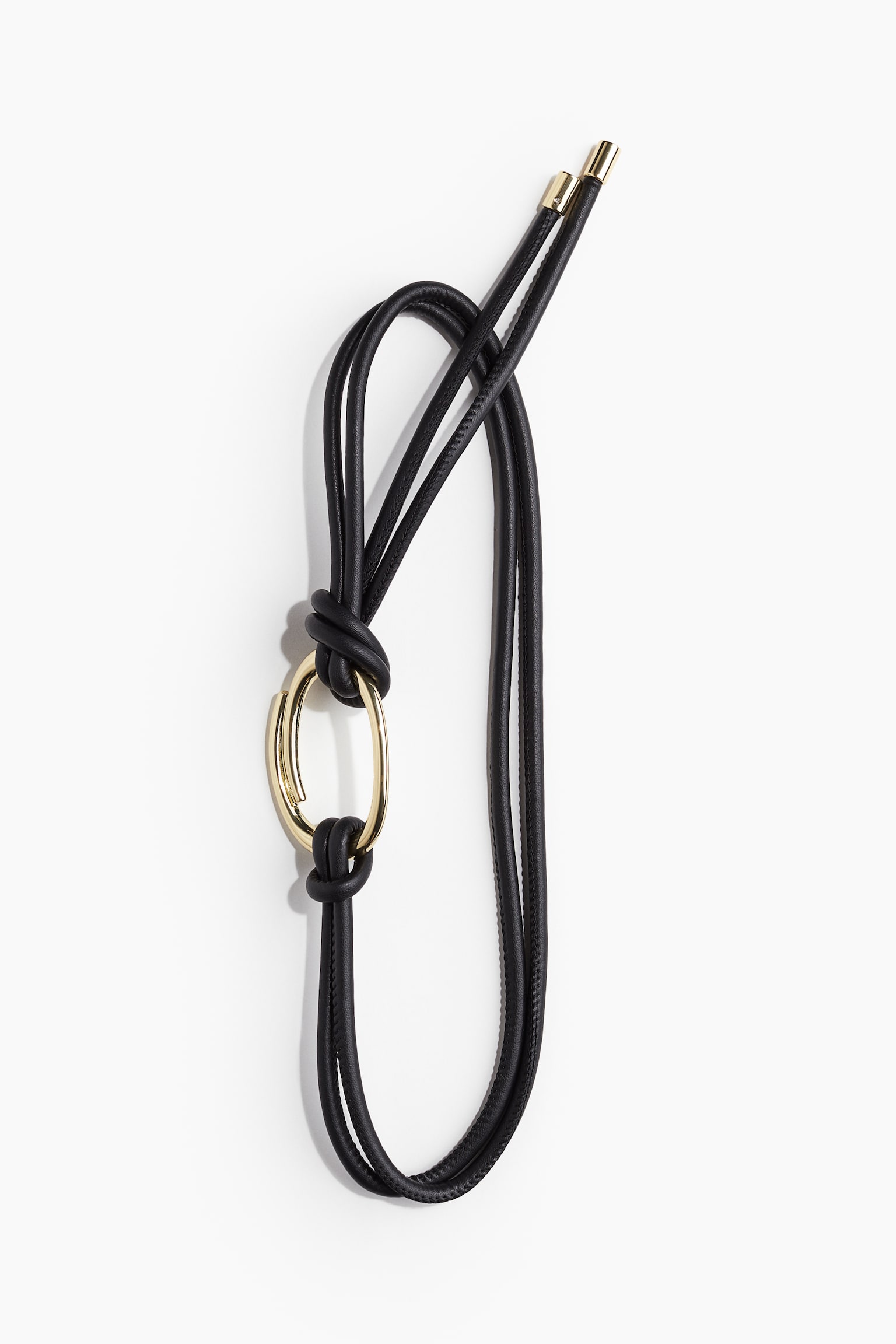 Knot-detail waist belt - Black/Gold-coloured - 2