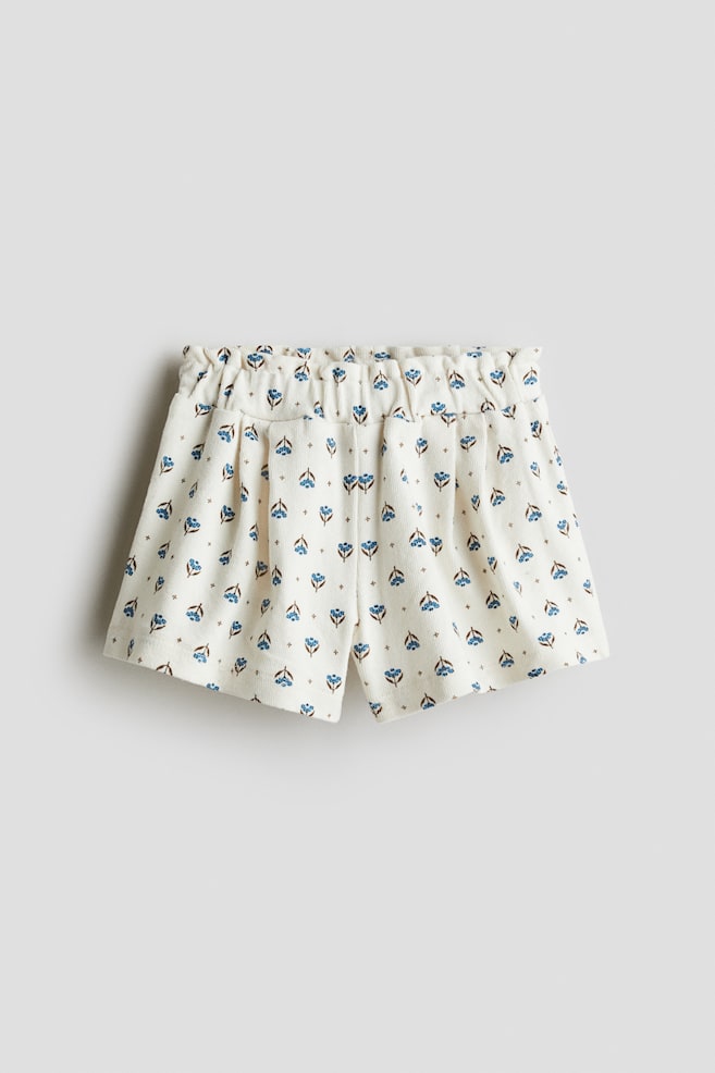 Short en jersey imprimé - Blanc/fleuri/Rose clair/fleuri - 1
