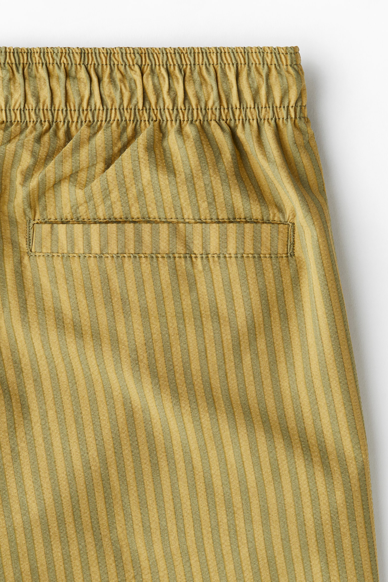 Quần short bơi vải sọc nhăn - Màu vàng/Kẻ xanh lá/Màu đen/Kẻ trắng/Màu đỏ/Kẻ đen - 4