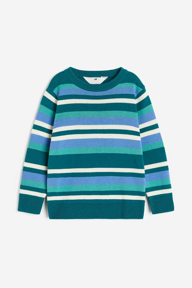 Jacquard-knit cotton jumper - Green/Striped/Red/Deer/Light blue/Snowman/Natural white/Striped/dc/dc/dc/dc/dc - 1