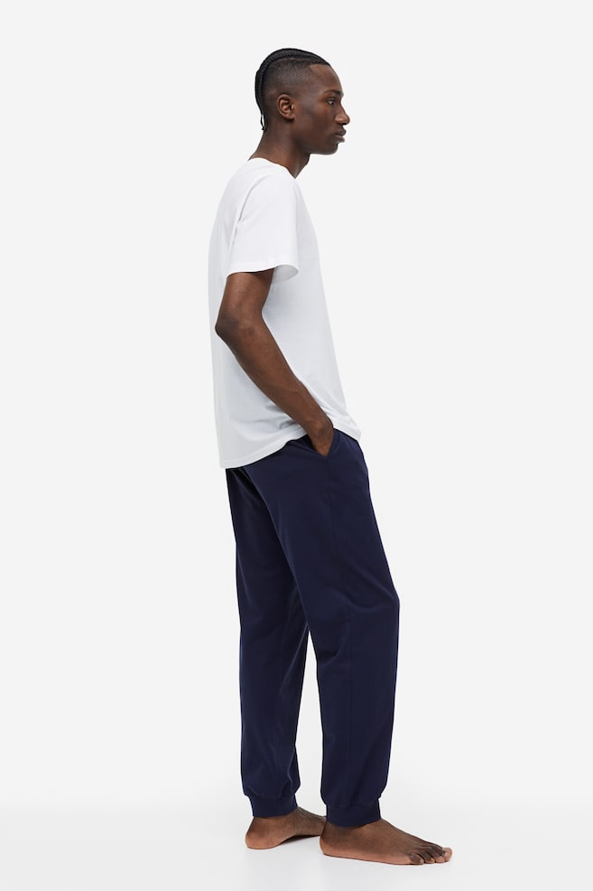 2-pack Regular Fit Pyjamasbukse - Lys gråmelert/Marineblå/Sort/Mørk gråmelert/Grå/Gråmelert - 5