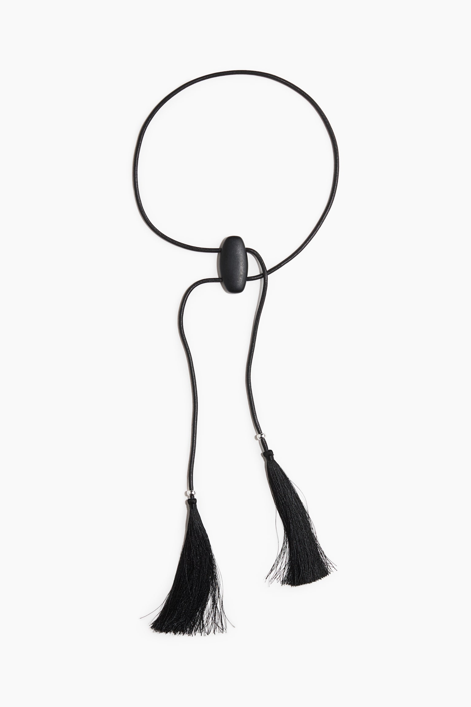 Tasselled cord belt - Black - 5