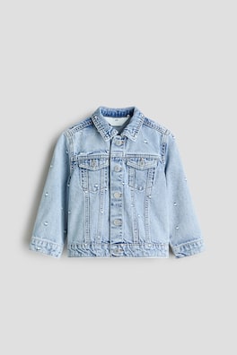 Jeansjacka med broderier