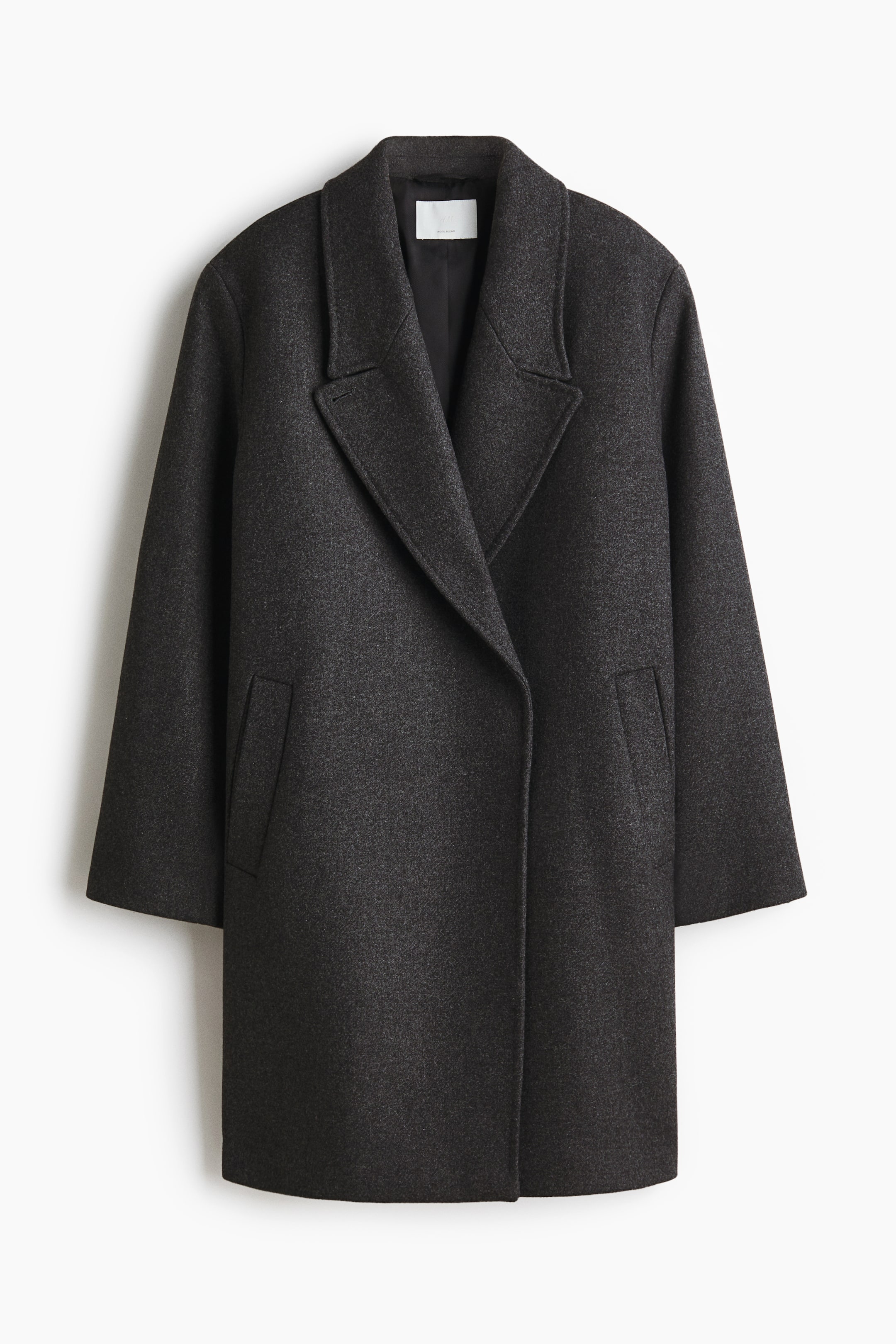View larger image: Oversized Wool-Blend Coat - Dark gray - Ladies | H&M US 6