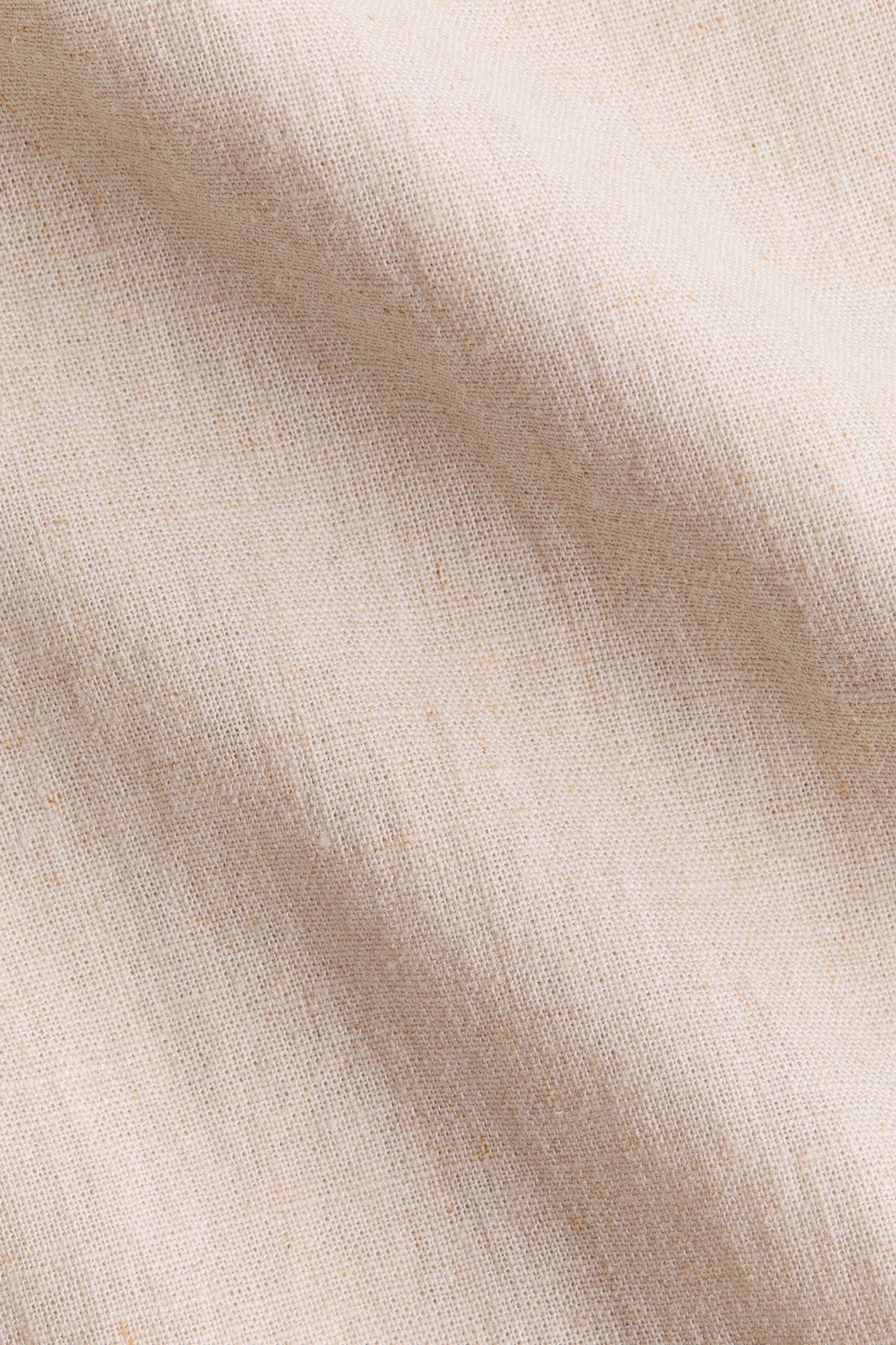 Wide linen-blend trousers - Light beige/Black - 5