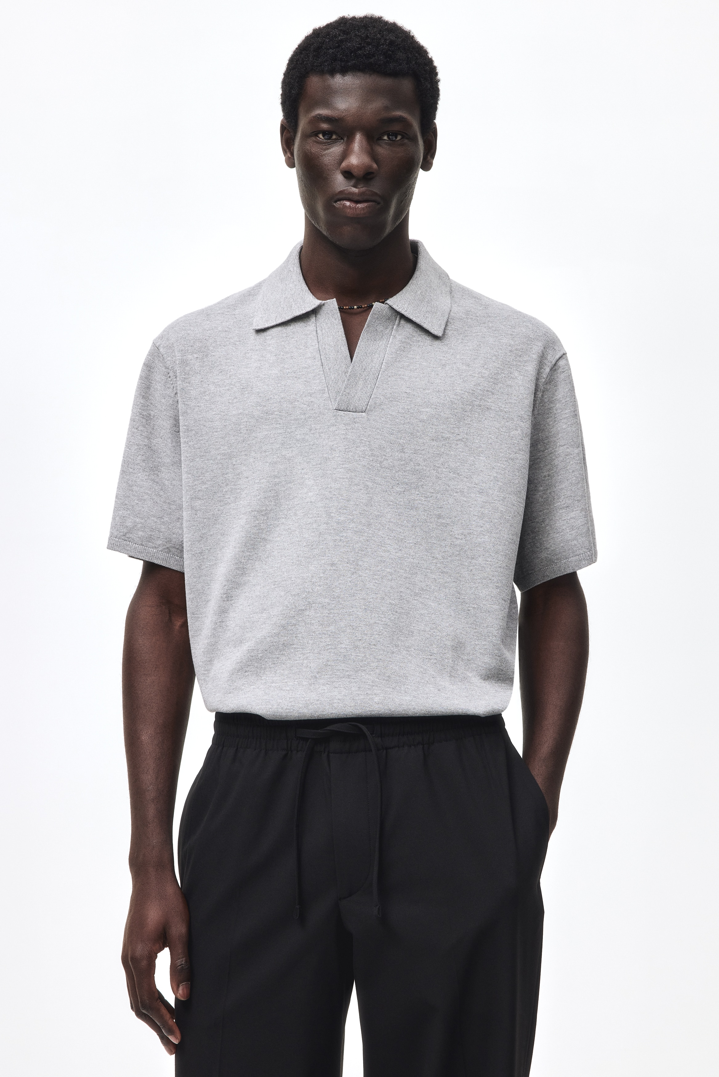 リラックスフィットポロシャツ - グレーメランジ - Men | H&M JP