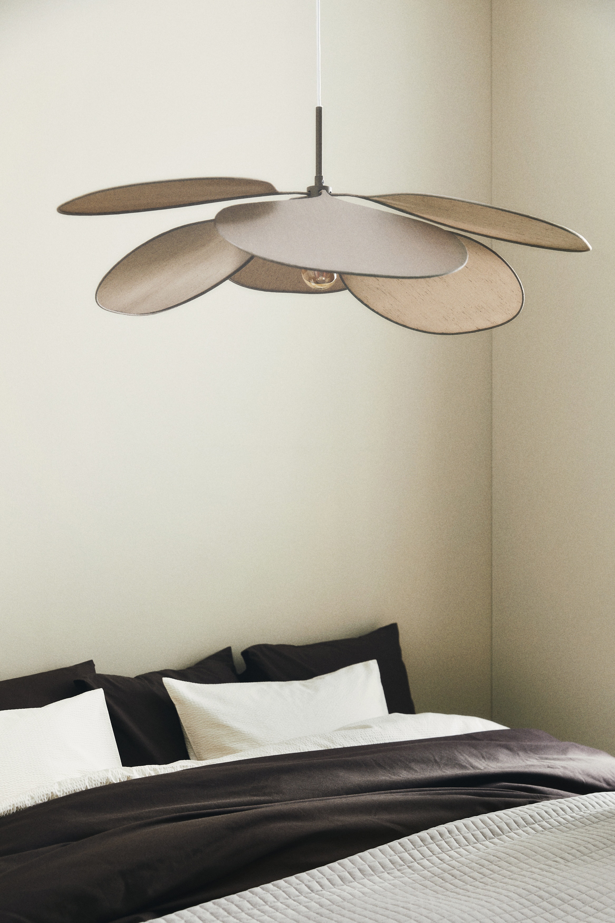 Lampe suspendue en forme de pétales - Beige
