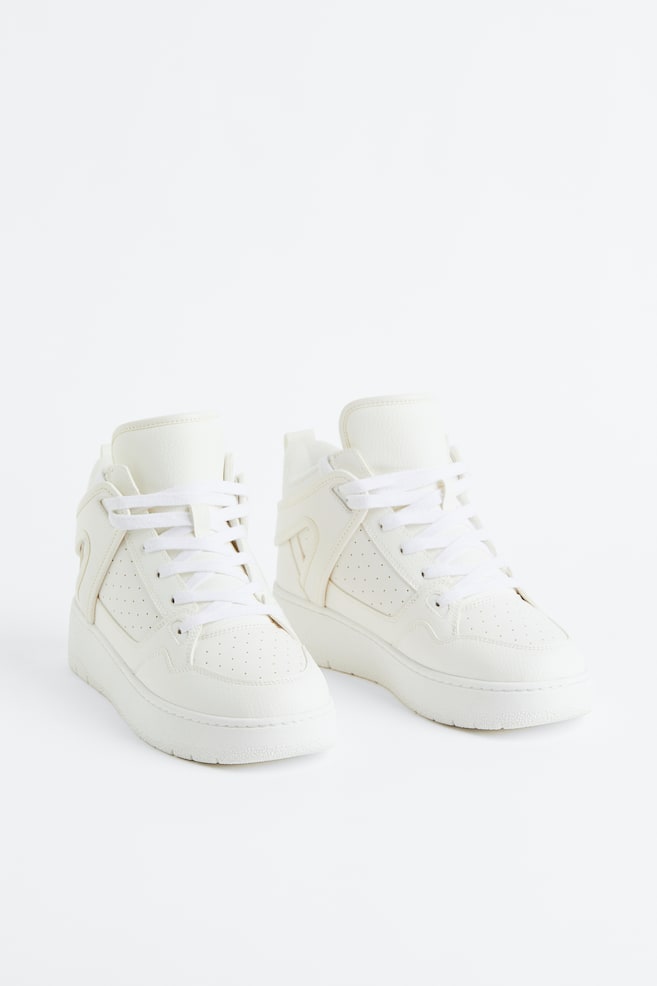 Hi-top trainers - White/White/Light pink - 3