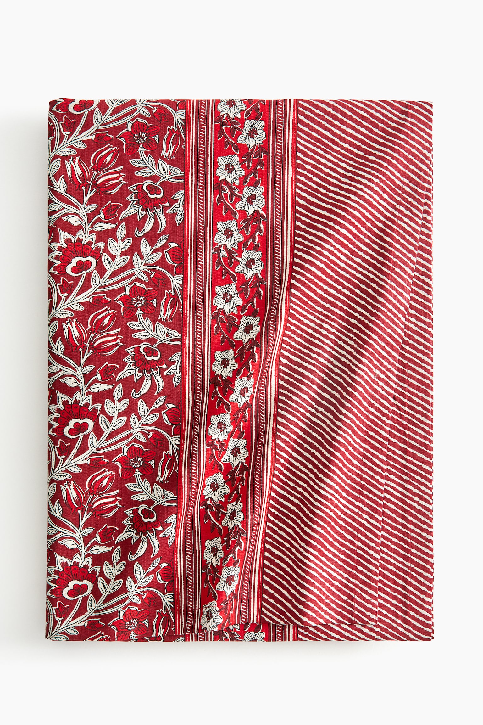 Patterned tablecloth - Red/Floral/Red/Patterned - 1