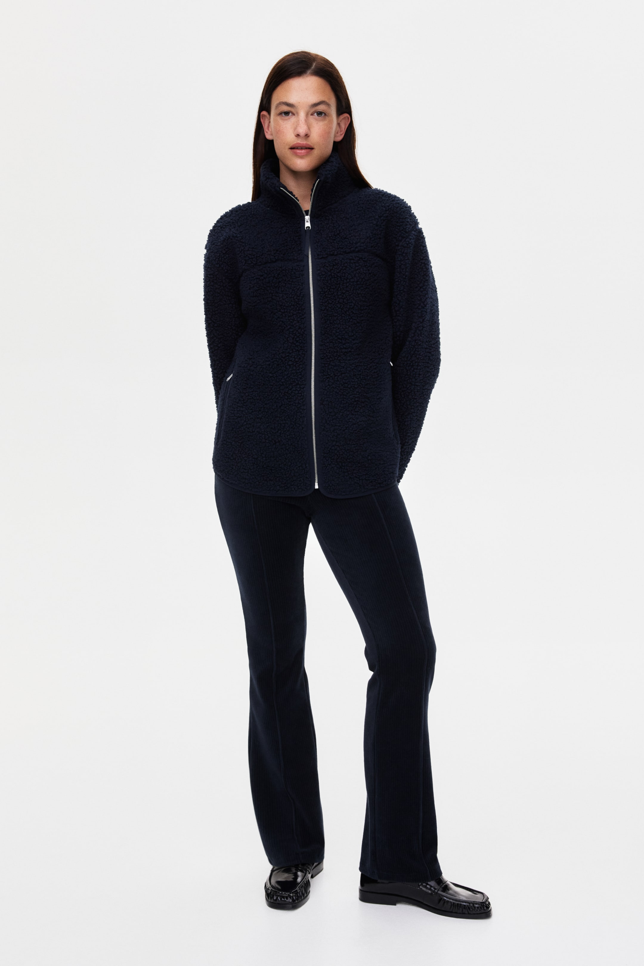 View larger image: MAMA Before & After Babywearing teddy jacket - Navy blue - Ladies | H&M MY 3