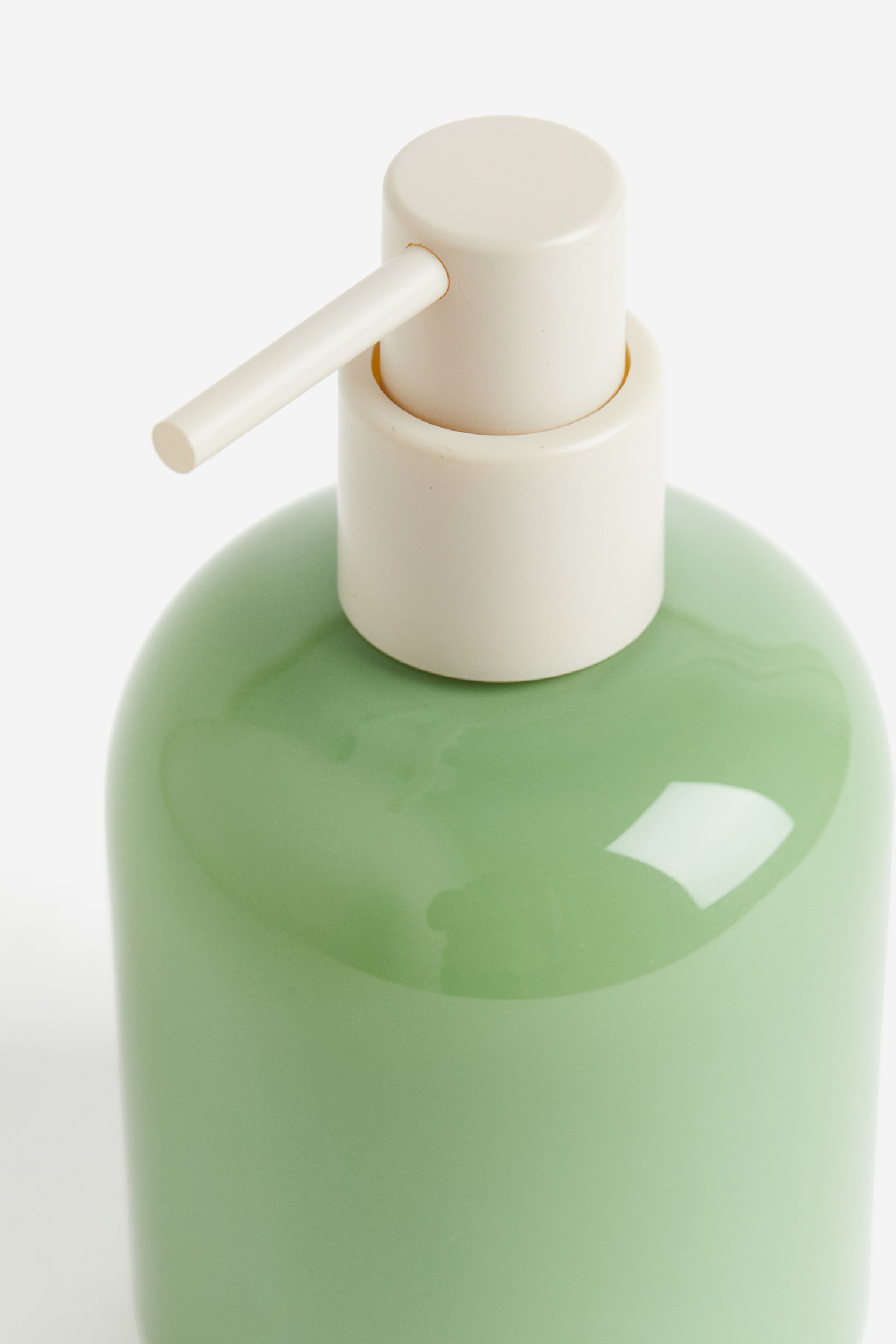 Glass soap dispenser - Green/Light grey - 3