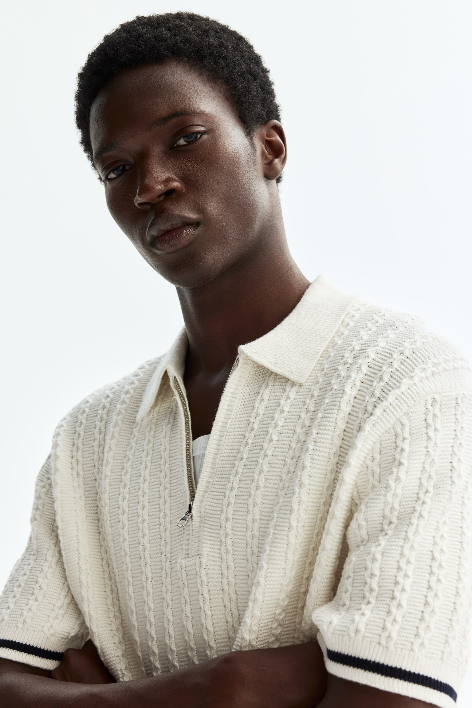 Relaxed Fit Cotton polo shirt-White - 6