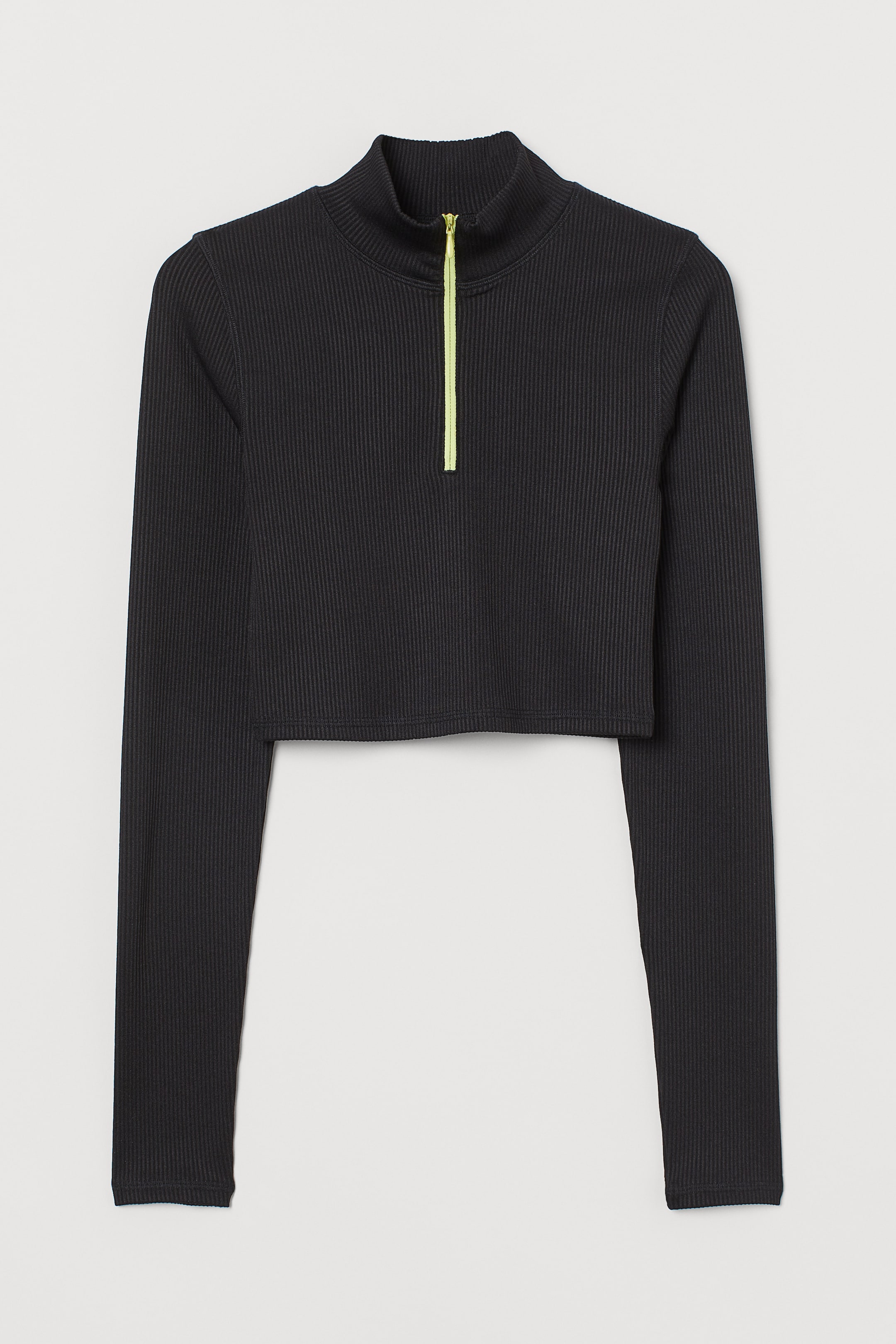 Se større billede: Kort top - Sort/Neongrøn - DAME | H&M DK 1