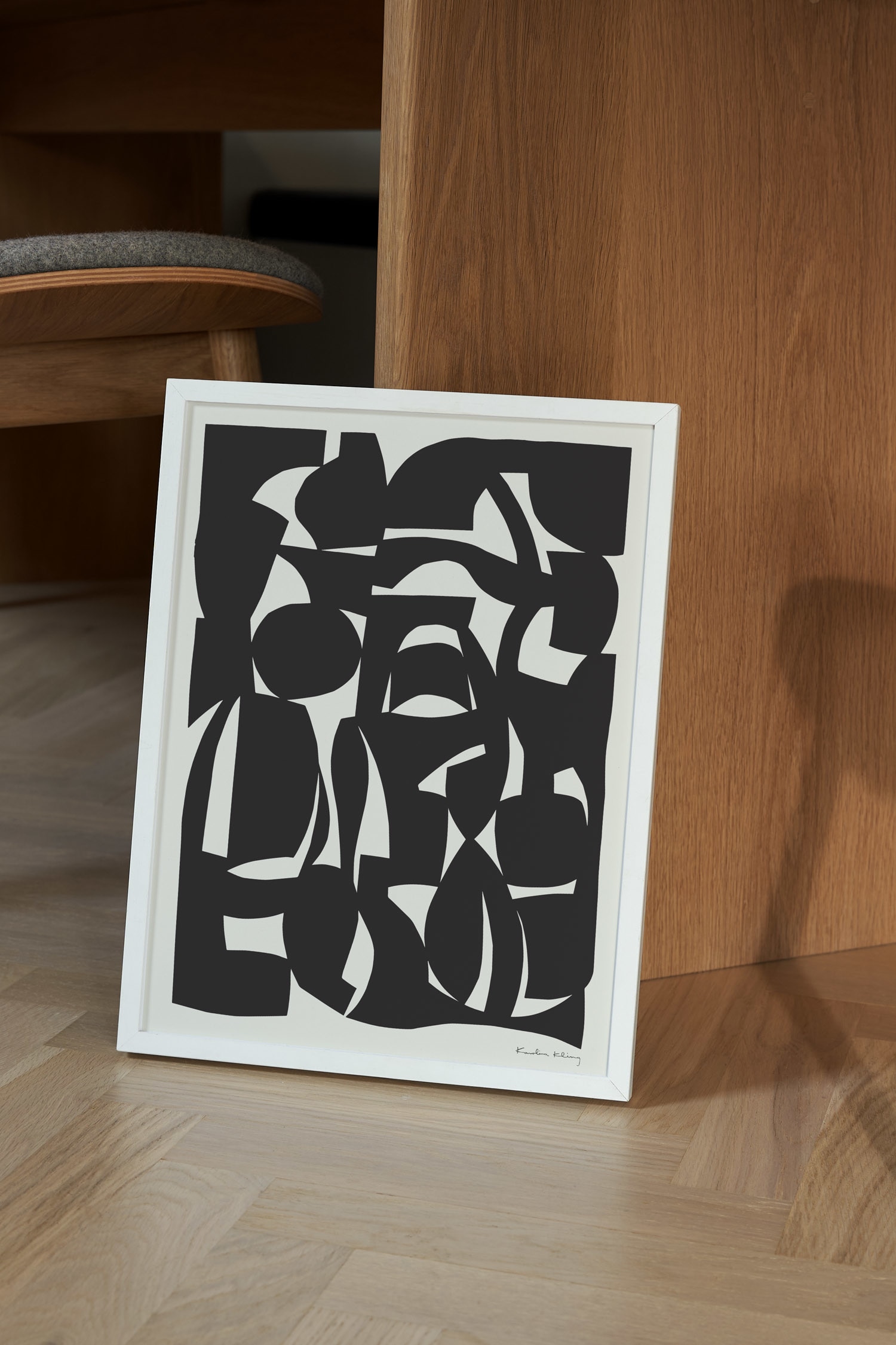 Shape Black Plakat - Czarny