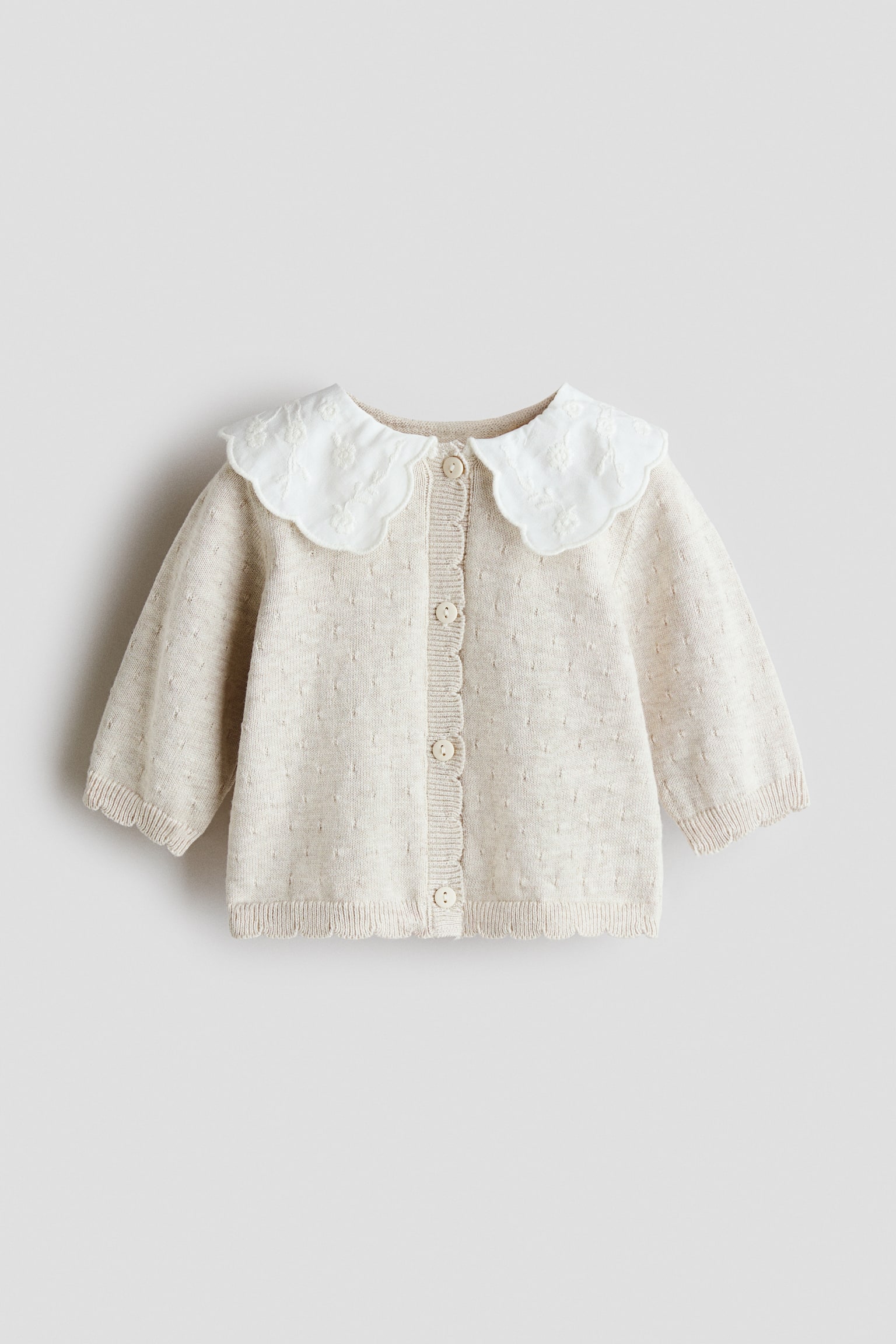Cardigan in cotone con colletto