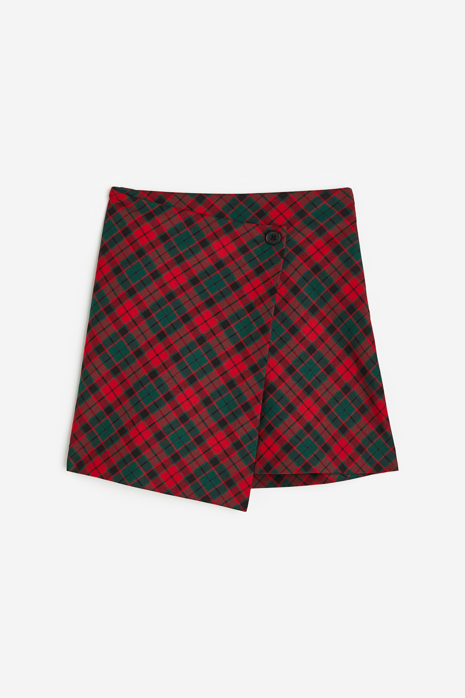 Wrap skirt - Dark red/Checked - 1