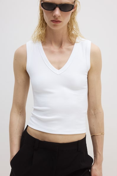 Cooling Slim Fit リブタンクトップ