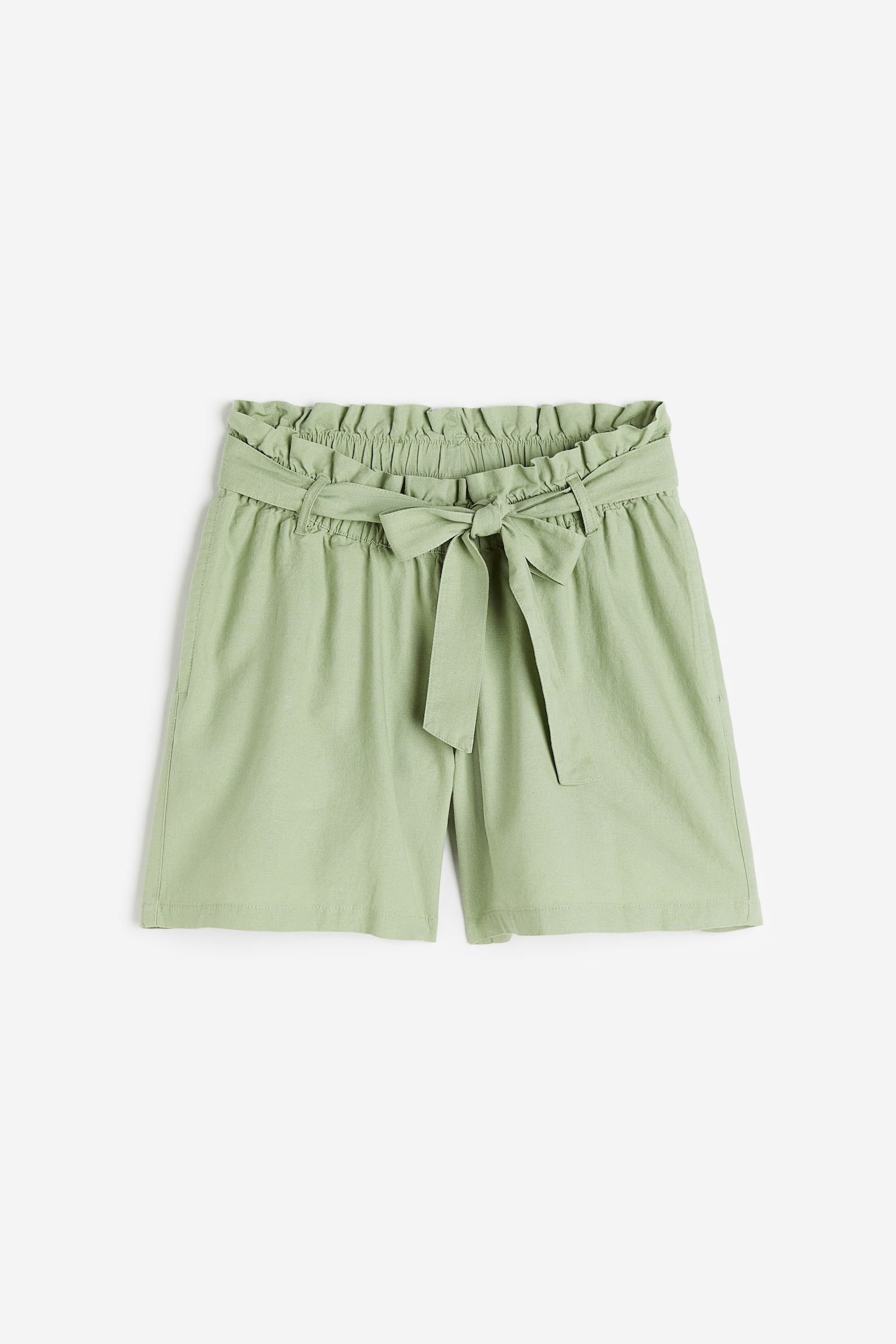 MAMA Before & After Linen Blend Shorts - Pistachio green - 1