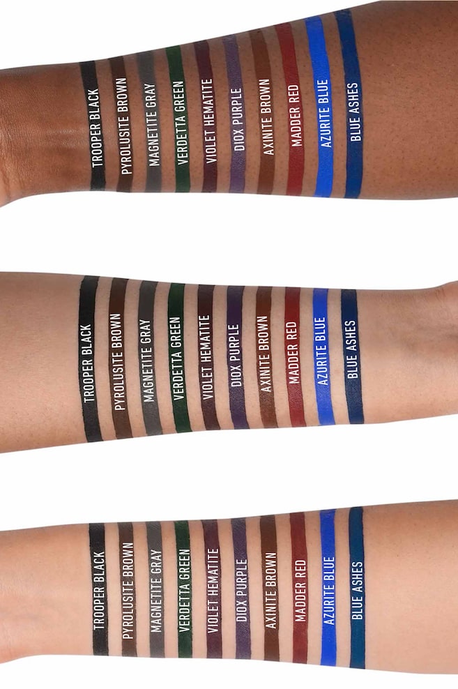 Tattoo Pencil Liner Wp Long-wear Gel Eyeliner - Trooper Black/Diox Purple/Pyrolusite Brown/Verdetta Green/dc/dc/dc/dc/dc/dc - 2