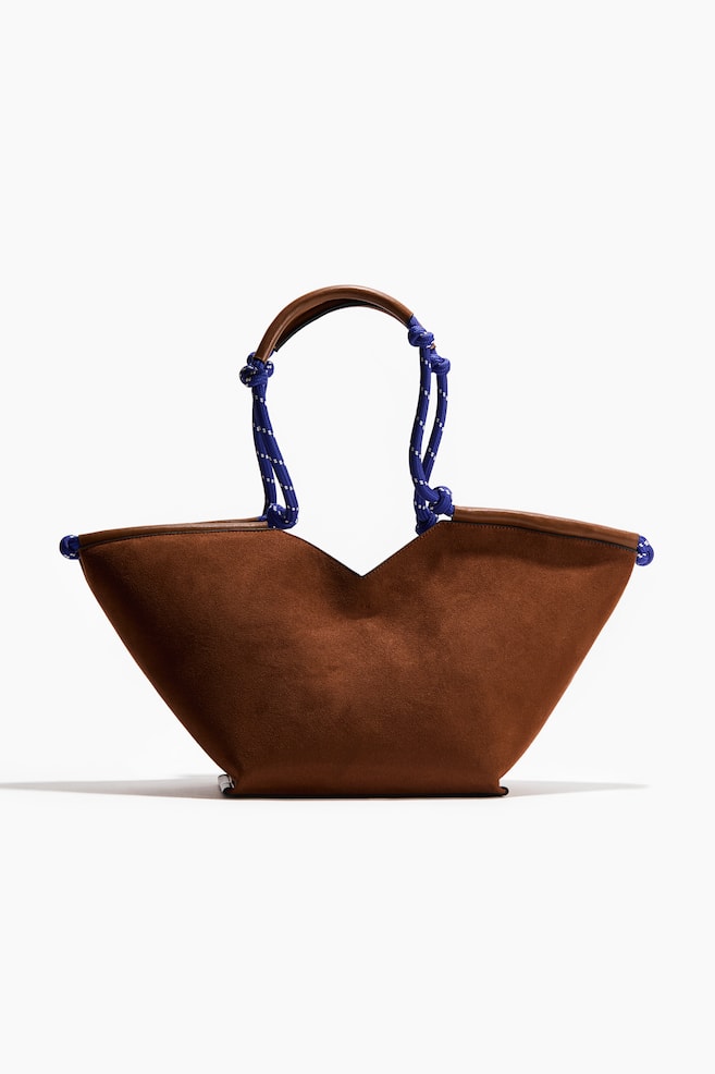 Schultertasche mit Kordeldetails - Braun - 1