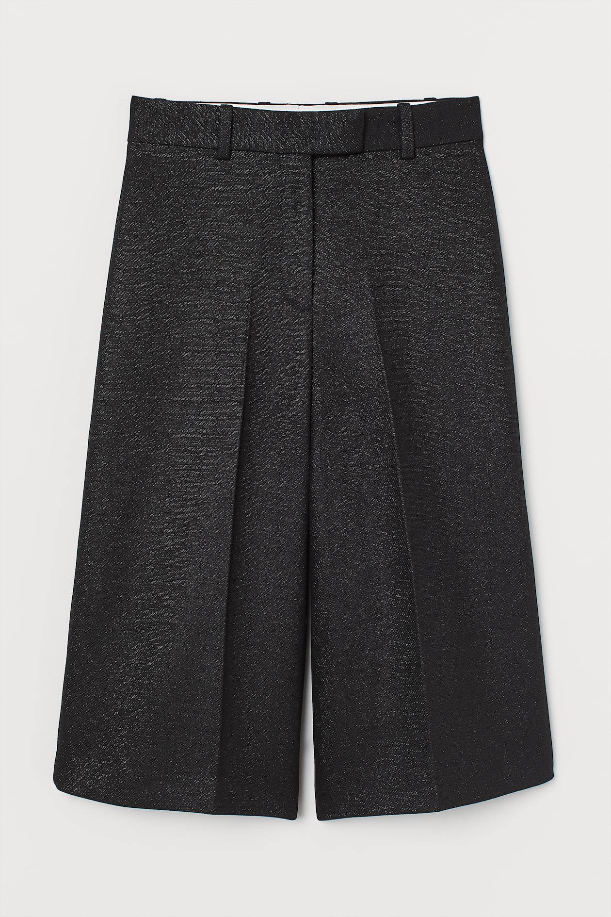 Dressy Wool-blend Culottes - Regular waist - Knee-length - Black ...