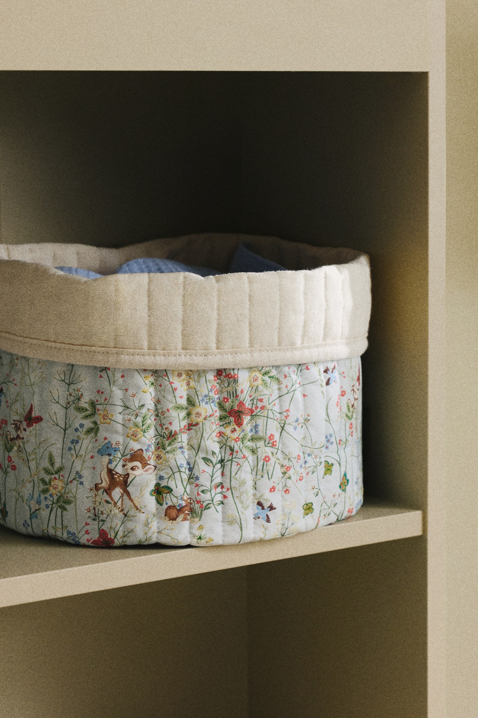Large quilted storage basket - Light blue/Bambi/White/Bambi - 2