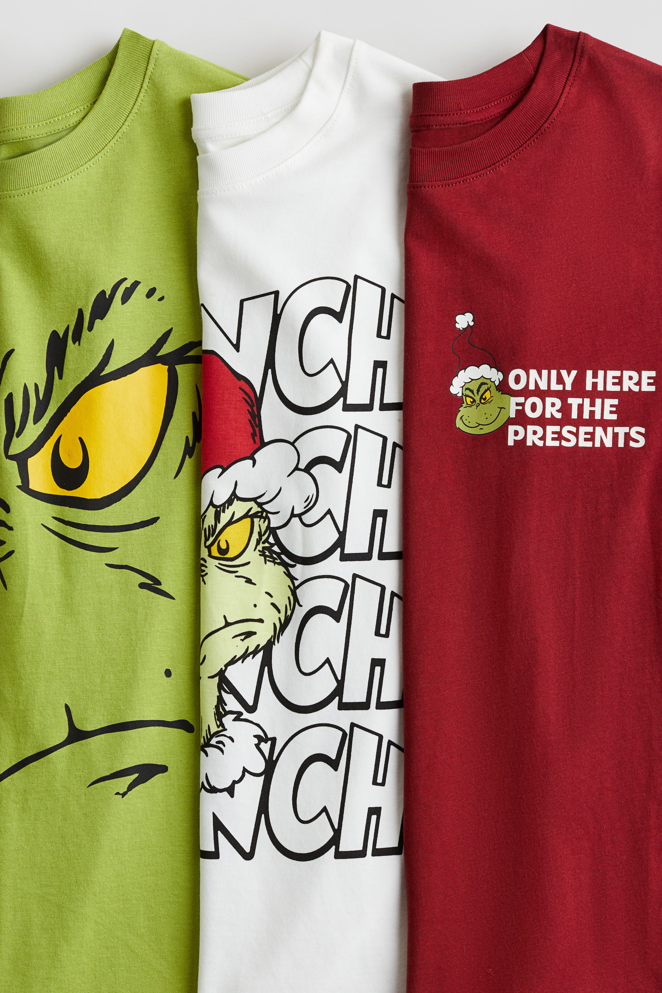 3er-Pack Bedruckte T-Shirts mit Print - Grün/Der Grinch - Kids | H&M AT