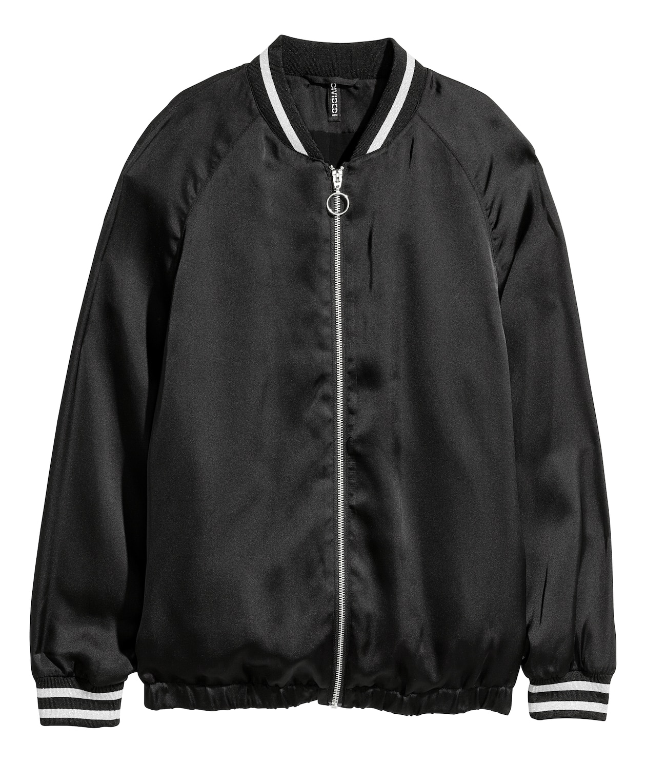 Satin bomber jacket - Black - Ladies | H&M GB