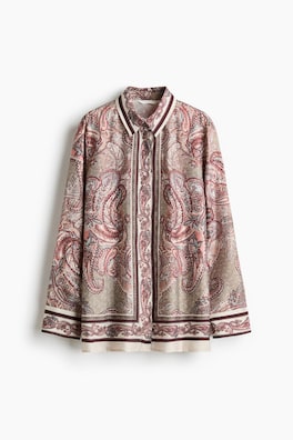 Oversized skjorta i viskosmix