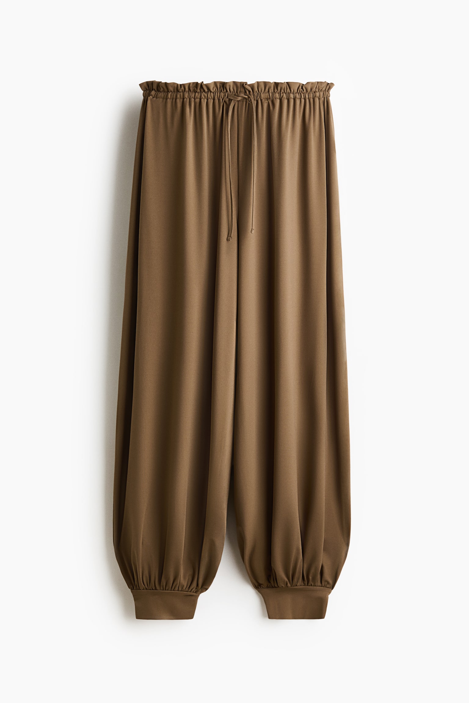 Jersey balloon trousers - Olive green/Plum purple/Black