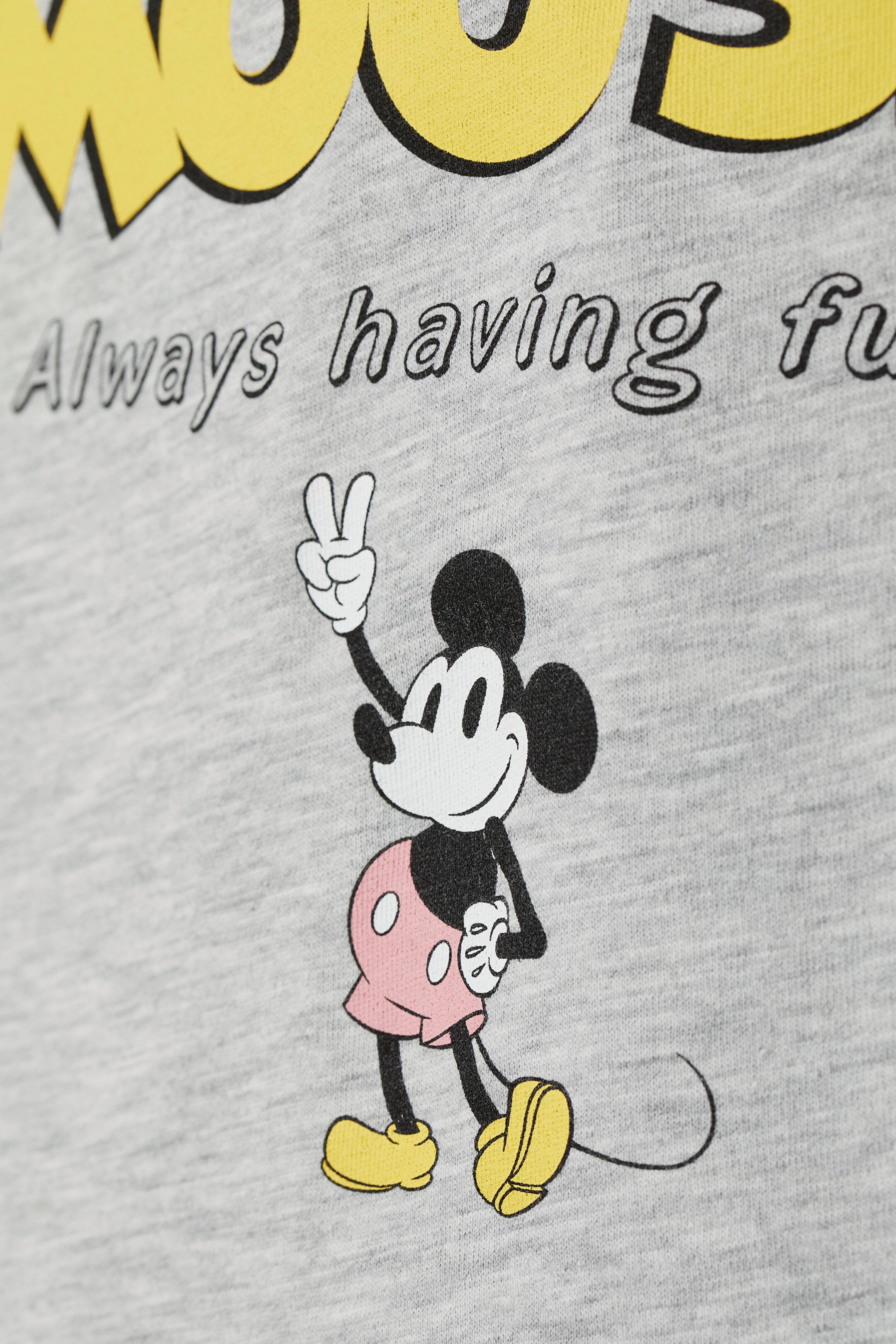 Größeres Bild ansehen: Kurzes Shirt mit Druck - Hellgraumeliert/Micky Maus - Kids | H&M DE 2