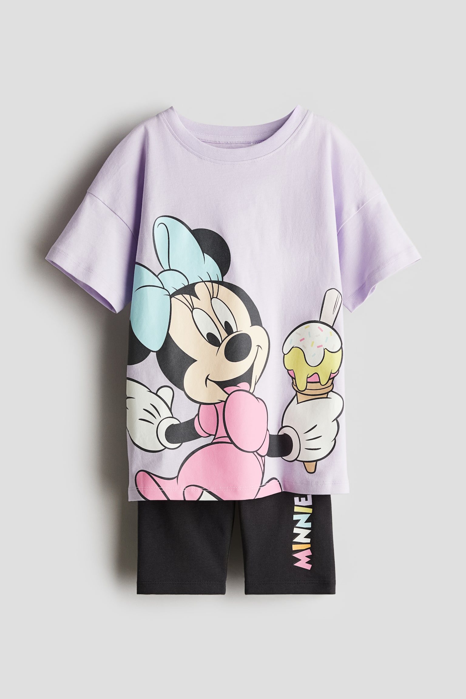 2-piece Print Set - Light purple/Minnie Mouse/White/Gabby's Dollhouse/Pink/Barbie/White/Minnie Mouse/Pink/Barbie/Light pink/Frozen/Light purple/SmileyWorld®/Light pink/Sonic the Hedgehog/Light blue/Frozen/Natural white/Paw Patrol/Light blue/Minnie Mouse - 1