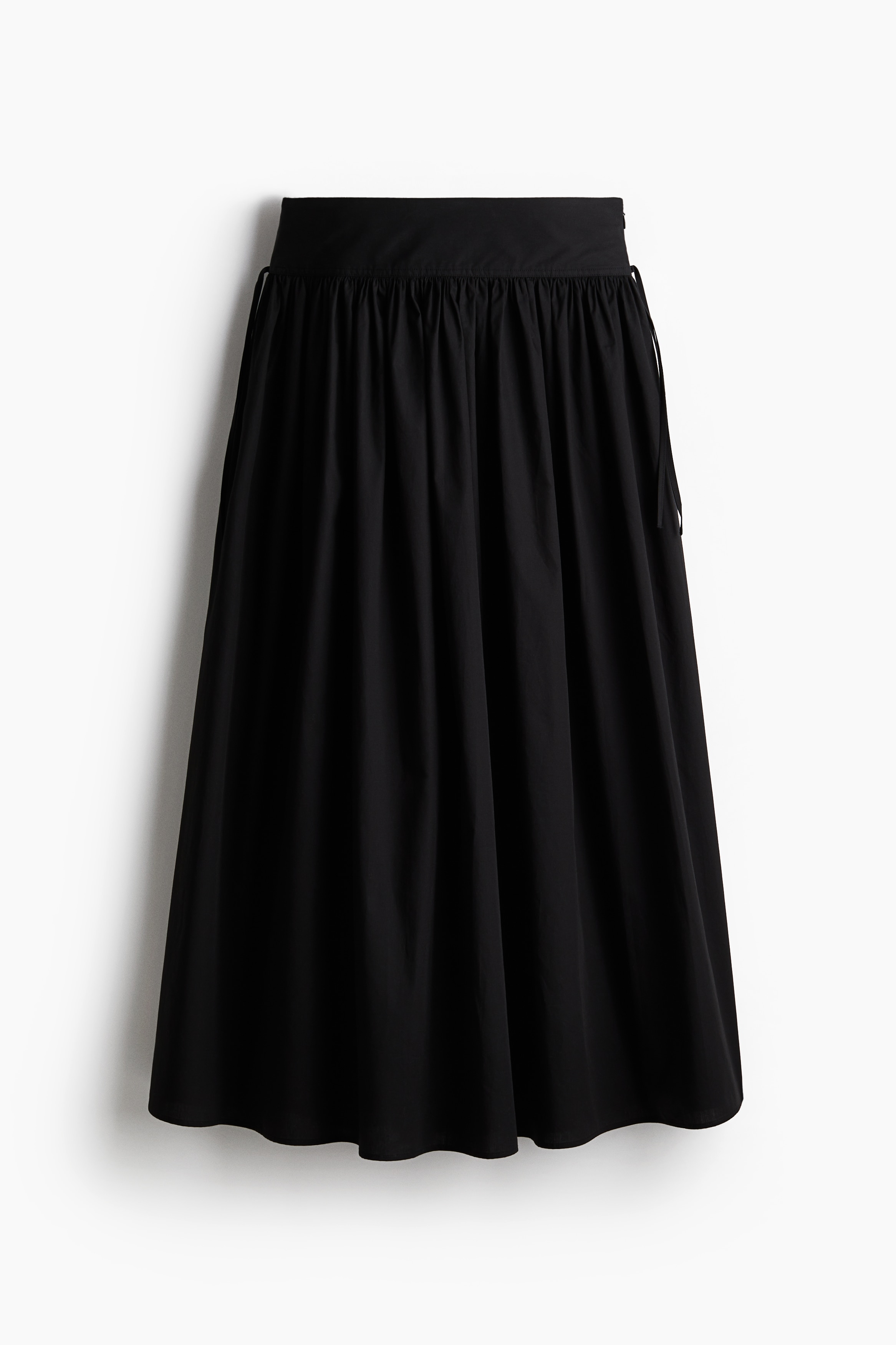 Poplin Maxi Skirt - Black