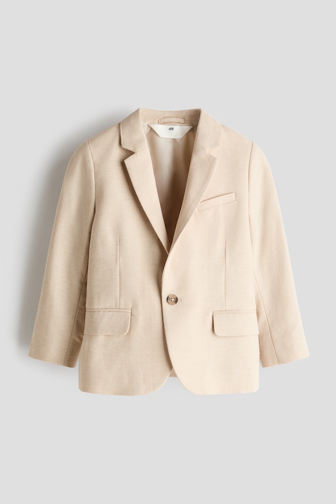 Single-breasted Jacket - Light beige/Mint green/Brown - 1