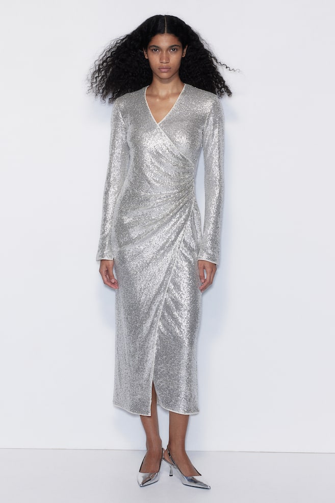 Sequined dress - Silver-coloured - 4