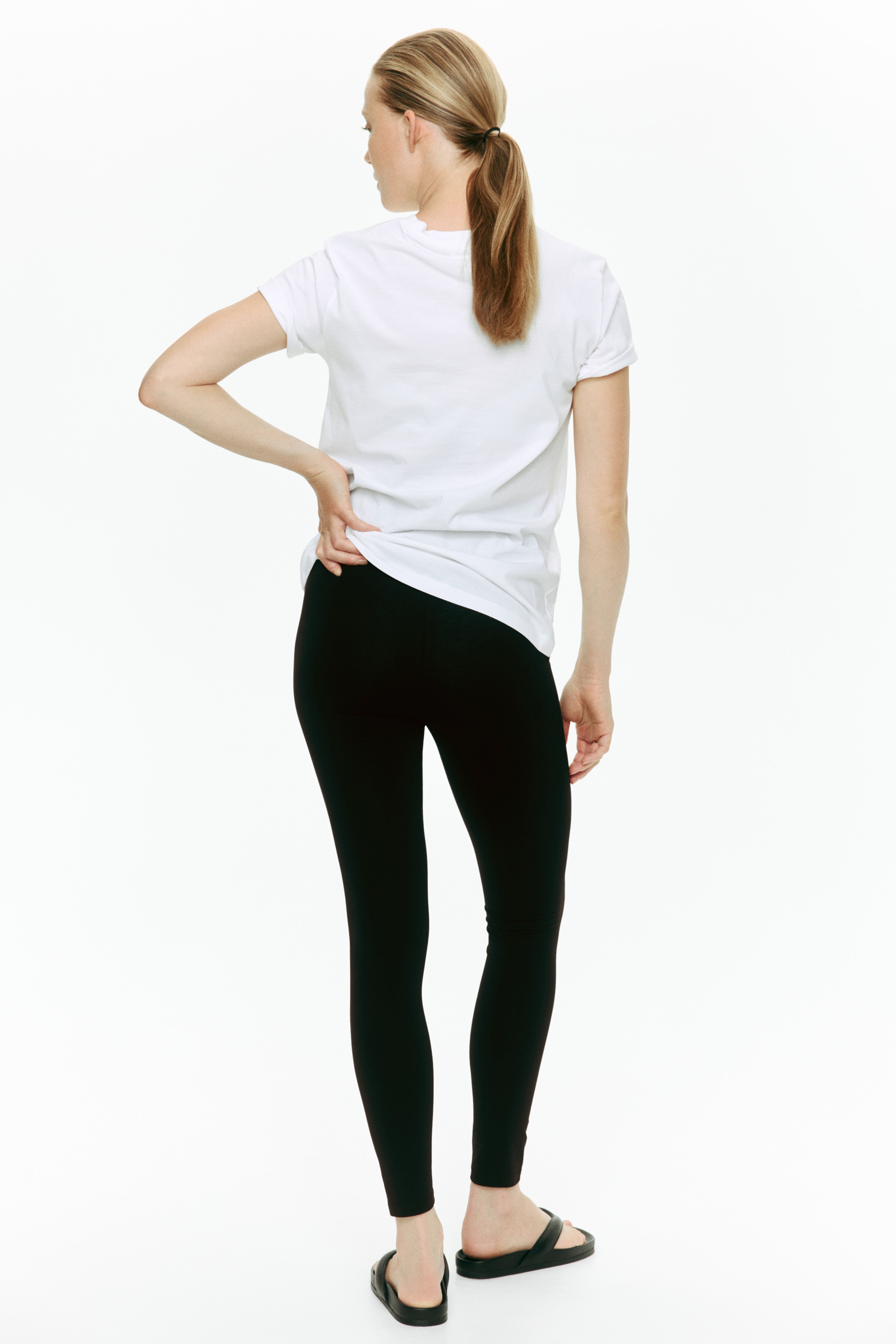 MAMA 2-pack Jersey Leggings - thumbnail 3