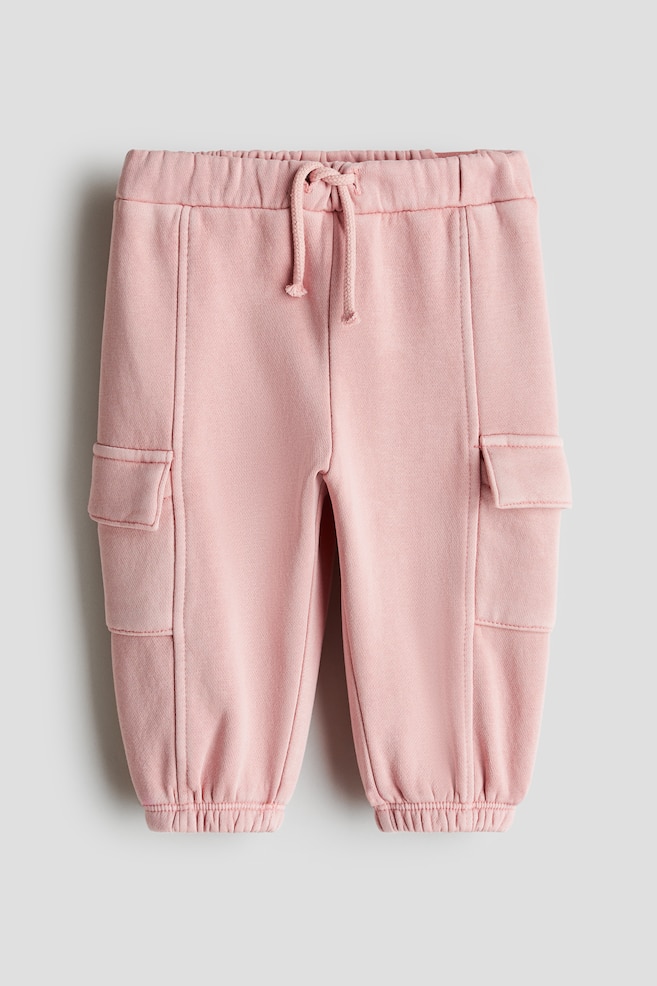 Washed cargo joggers - Pink - 1