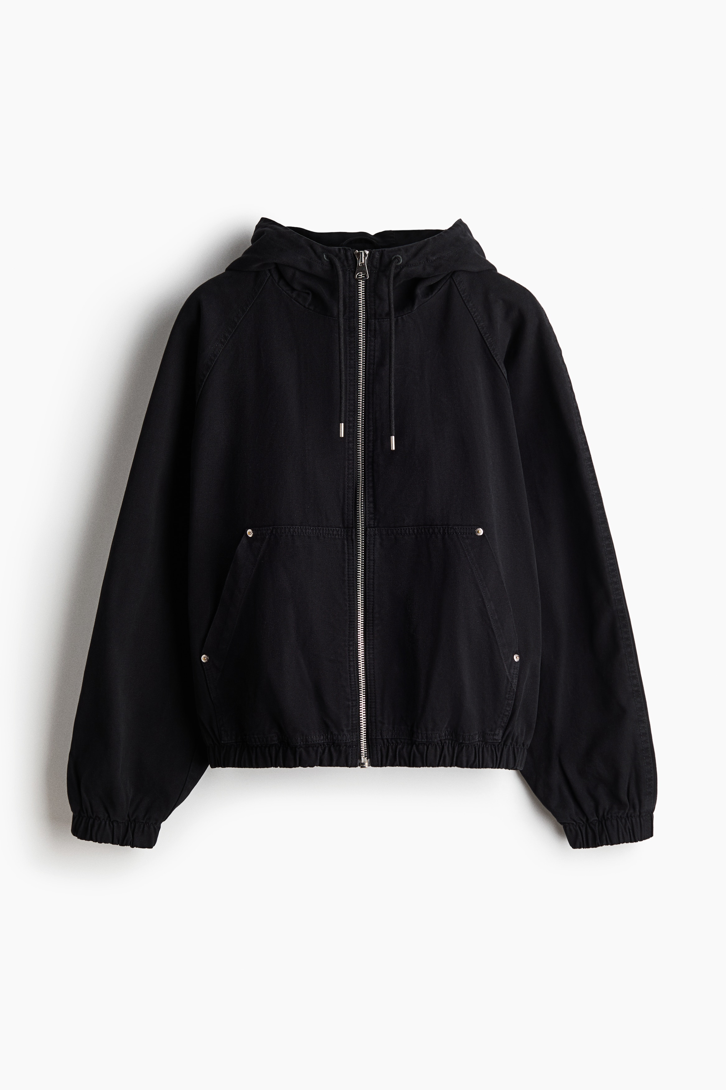 Hooded cotton workwear jacketModel