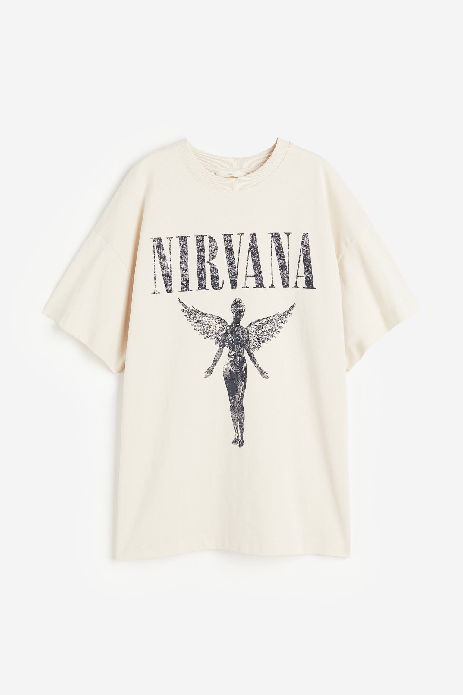Áo thun dài in hình - Màu kem/Nirvana/Màu trắng/Kansas - 1