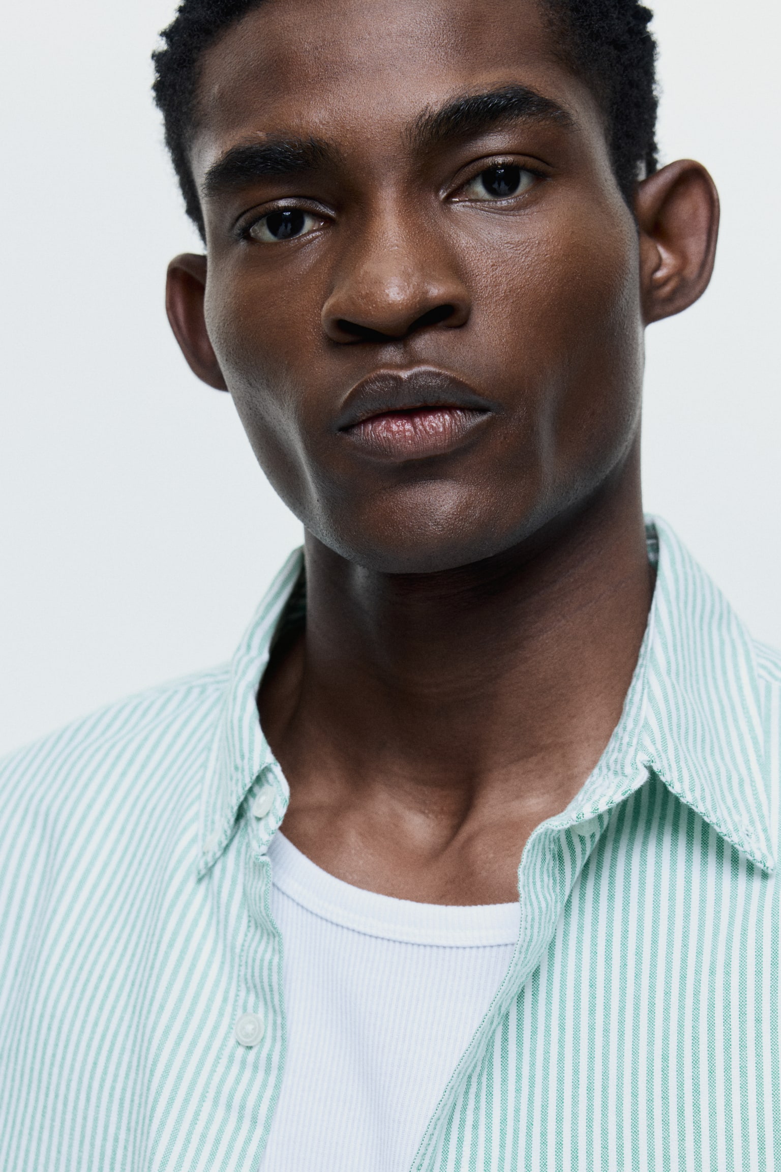 Regular Fit Oxford shirt - Green/Striped/White/Light blue/Black/Light blue/Striped/White/Pinstriped/Light blue/Striped - 3