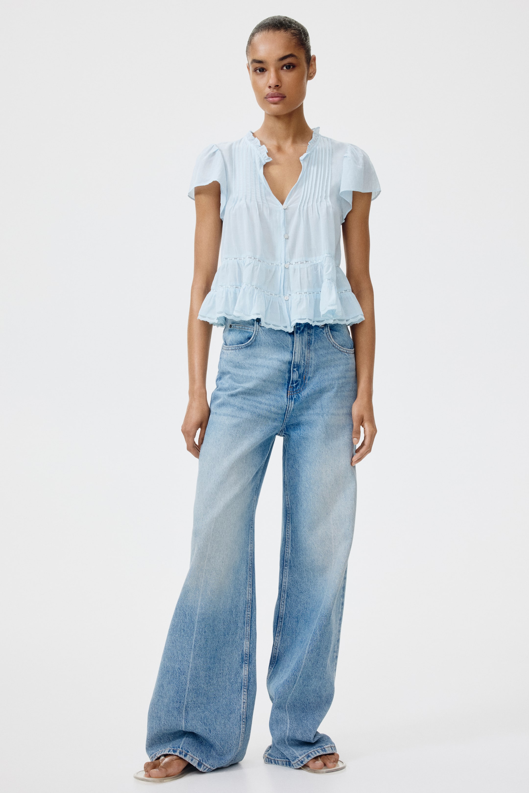 Blouse à manches bouffantes