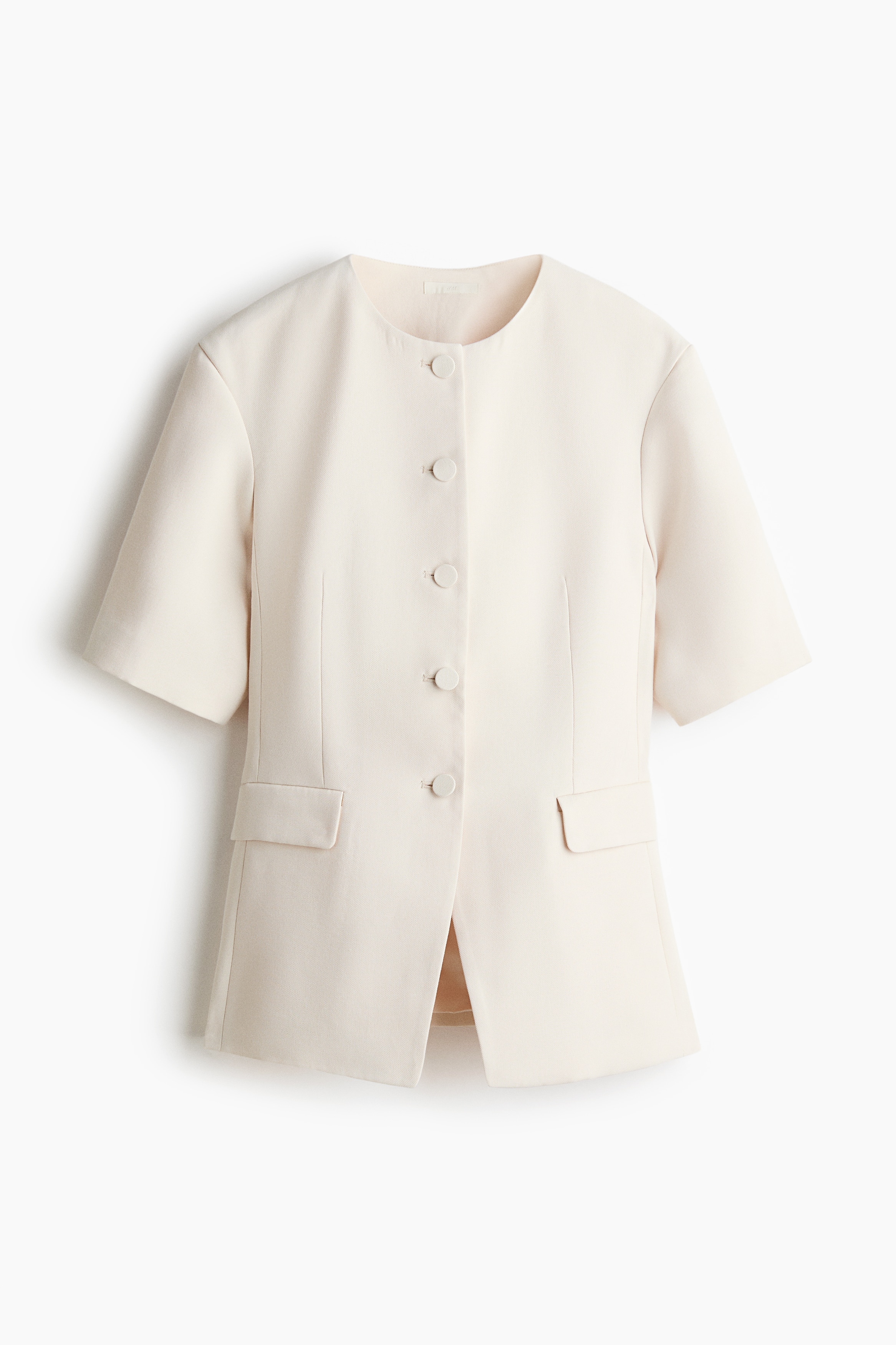 Short-sleeved blazer - Cream