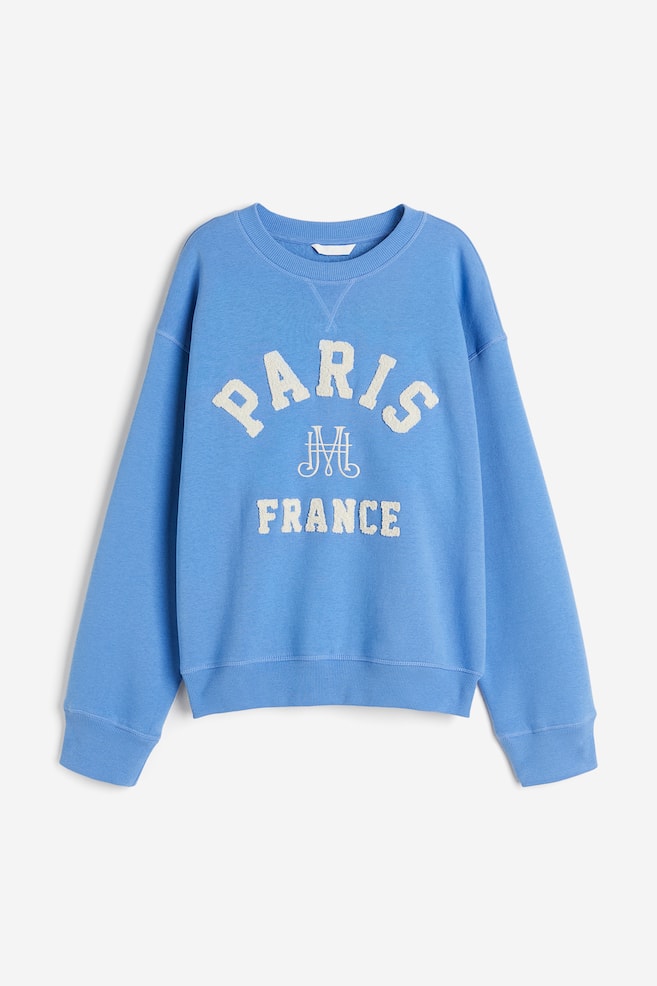 Sweatshirt - Himmelsblå/Paris/Crèmevit/Randig/Crèmevit/Paris/Marinblå/Paris/dc/dc - 2