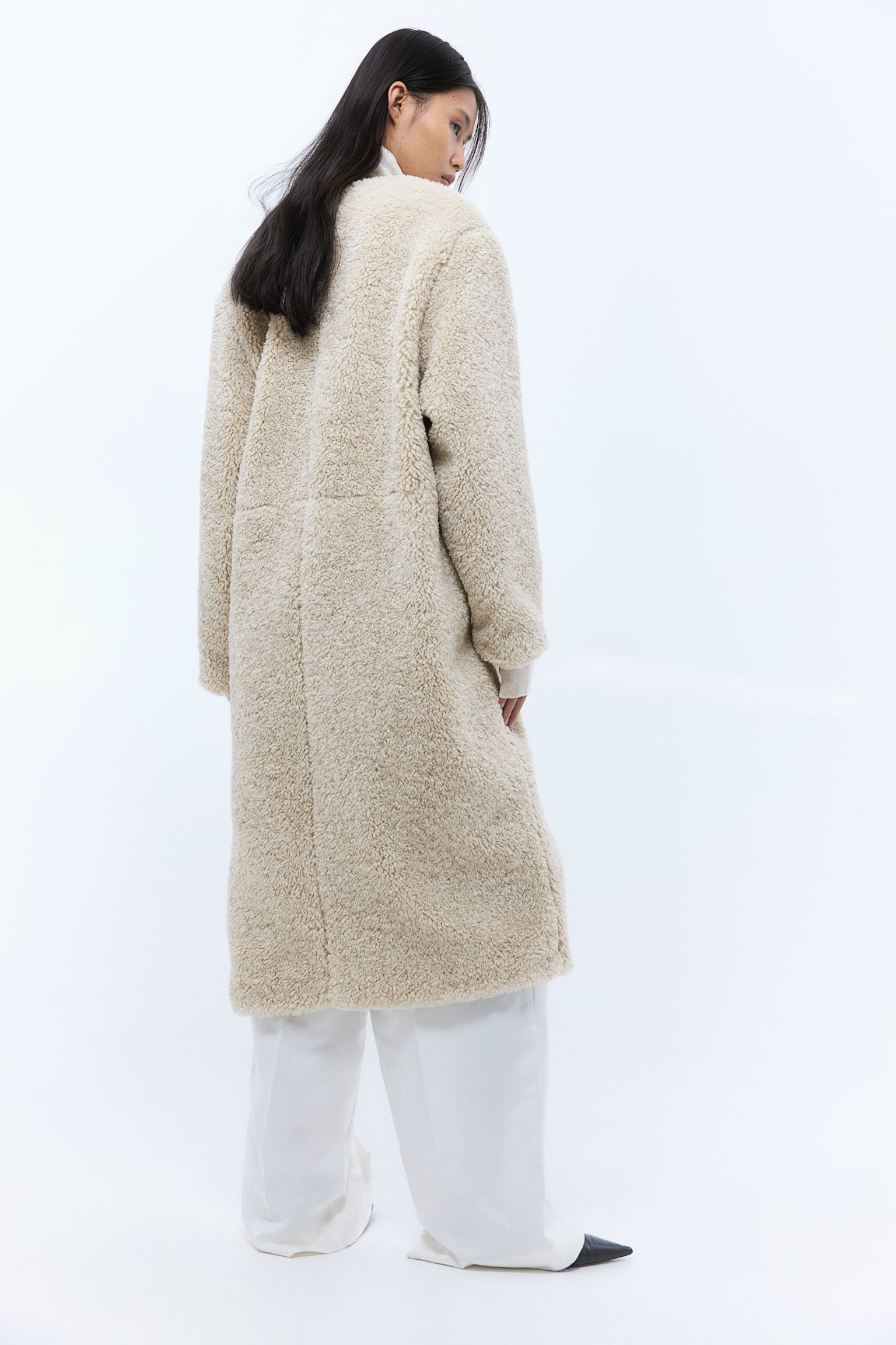 Teddy maxi coat - Light beige - 4