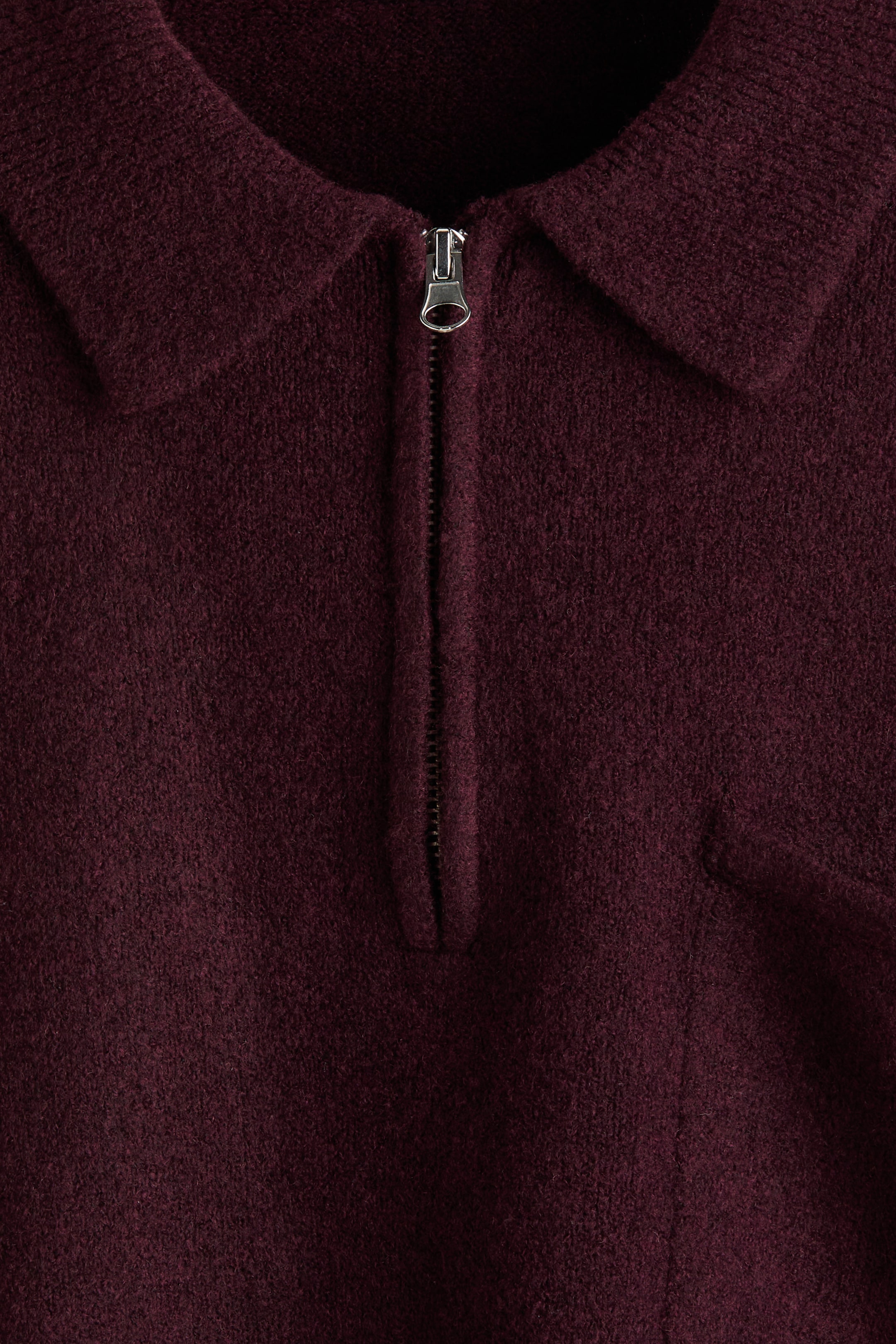 Zobraziť väčší obrázok: Pulóver s krátkym zipsom Regular Fit - Burgundy - MUŽI | H&M SK 2