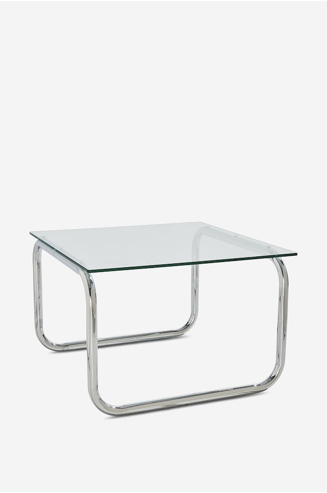 Table De Salon Chrome Et Verre Lulu - Chrome/Verre Fumé/chrome - 1